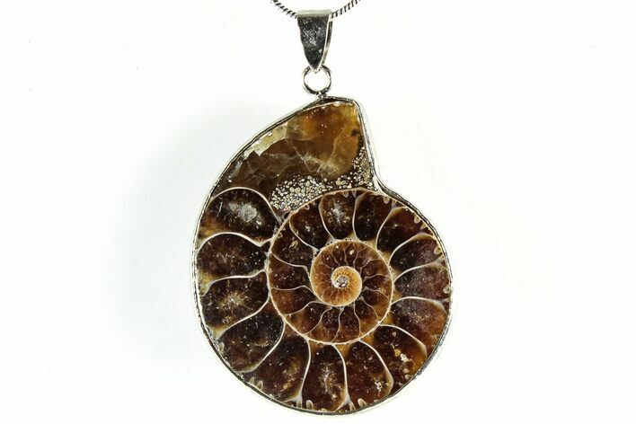 Fossil Ammonite Pendant - Million Years Old #306520